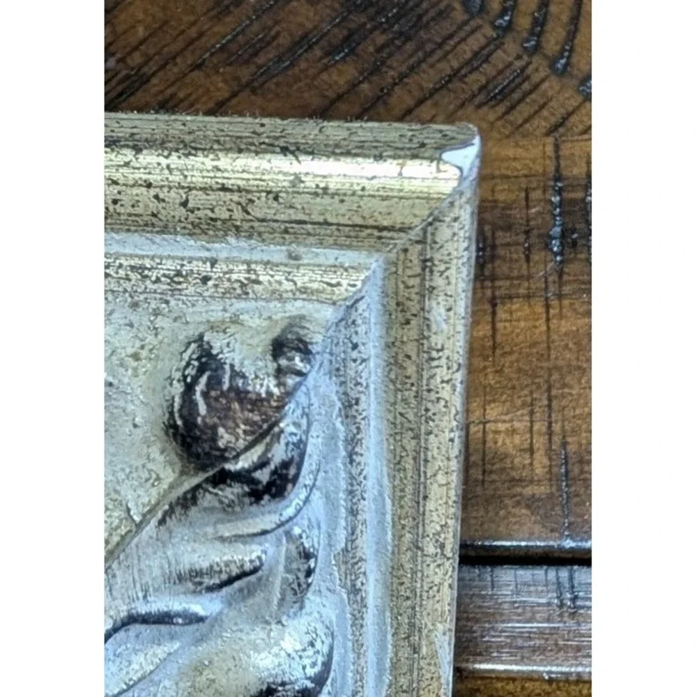 Ornate 5x7 Picture Frame Gold Silver Distressed Wide Profile Tabletop Wall